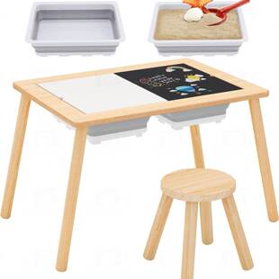实木儿童游戏桌木质一体儿童感官玩具桌积木桌客厅游戏沙桌