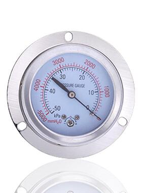 广东供应不锈钢负压表膜盒微压表轴向带前边埋入式安装-50KPA厂销