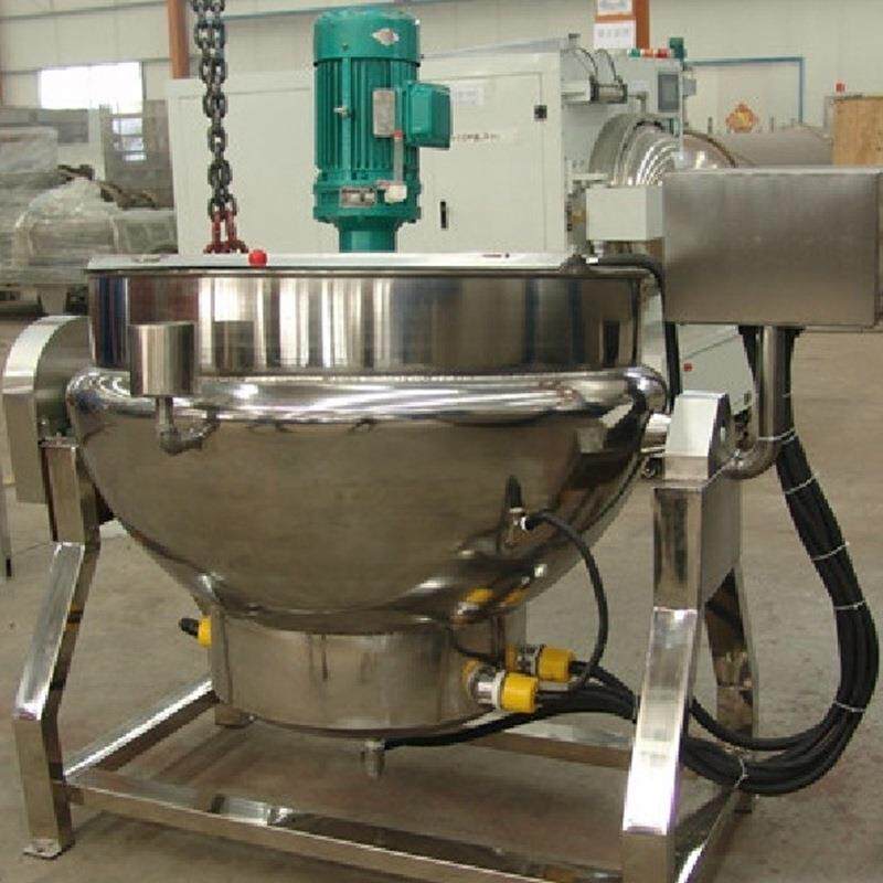 不锈钢电加热可倾斜夹层锅大型预制菜炒锅全自动卤煮锅食堂炒锅