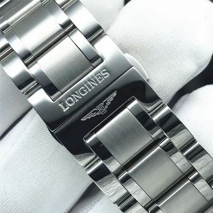 适配浪琴名匠表带原装钢带月相八针大嘴不锈钢表带手链L2男女