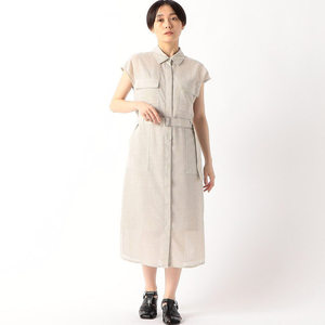 梨福阁原创设计师女装2025工装风无袖连衣裙女夏款卡其色通勤