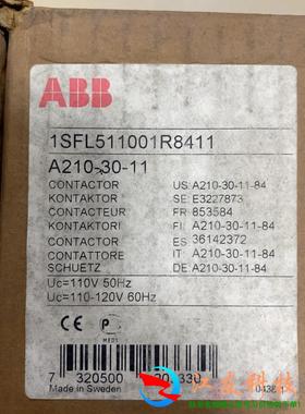 ABB交流接触器A210-30-11. 配