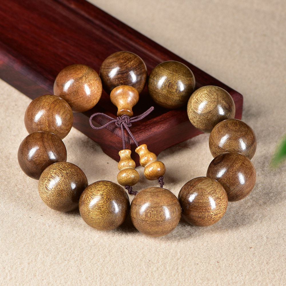 老料金丝楠木手串男2.0奇楠沉香佛珠女108小念珠手链文玩