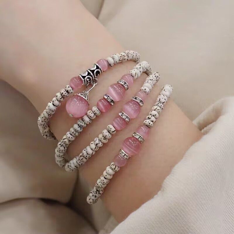 天然星月菩提子小珠手链佛珠念珠项链毛衣链多圈手串女款配饰