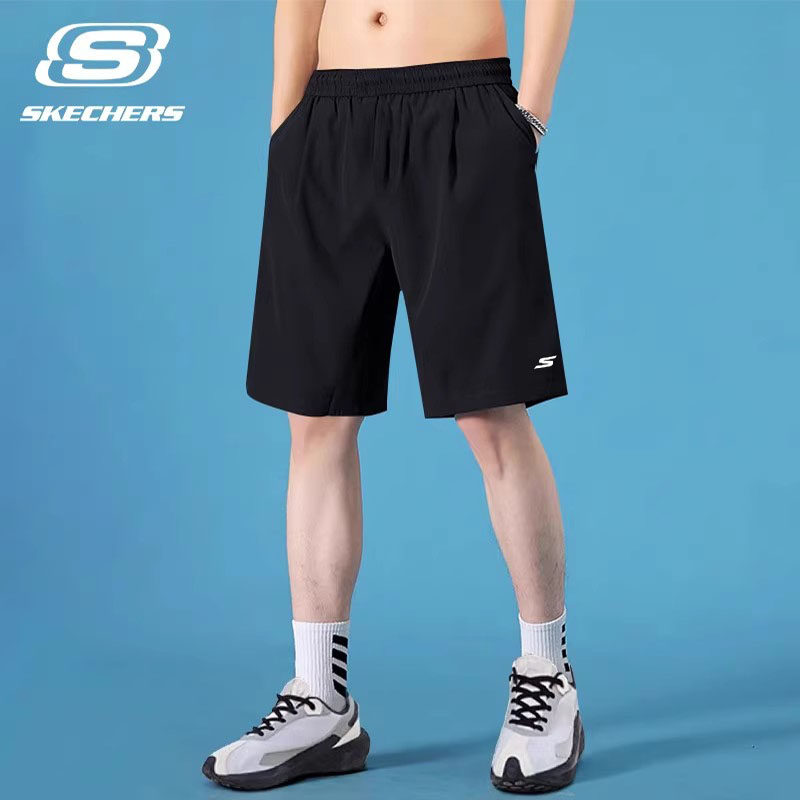 斯凯奇短裤男速干冰丝运动五分裤夏季新款薄款宽松外穿裤大码中裤