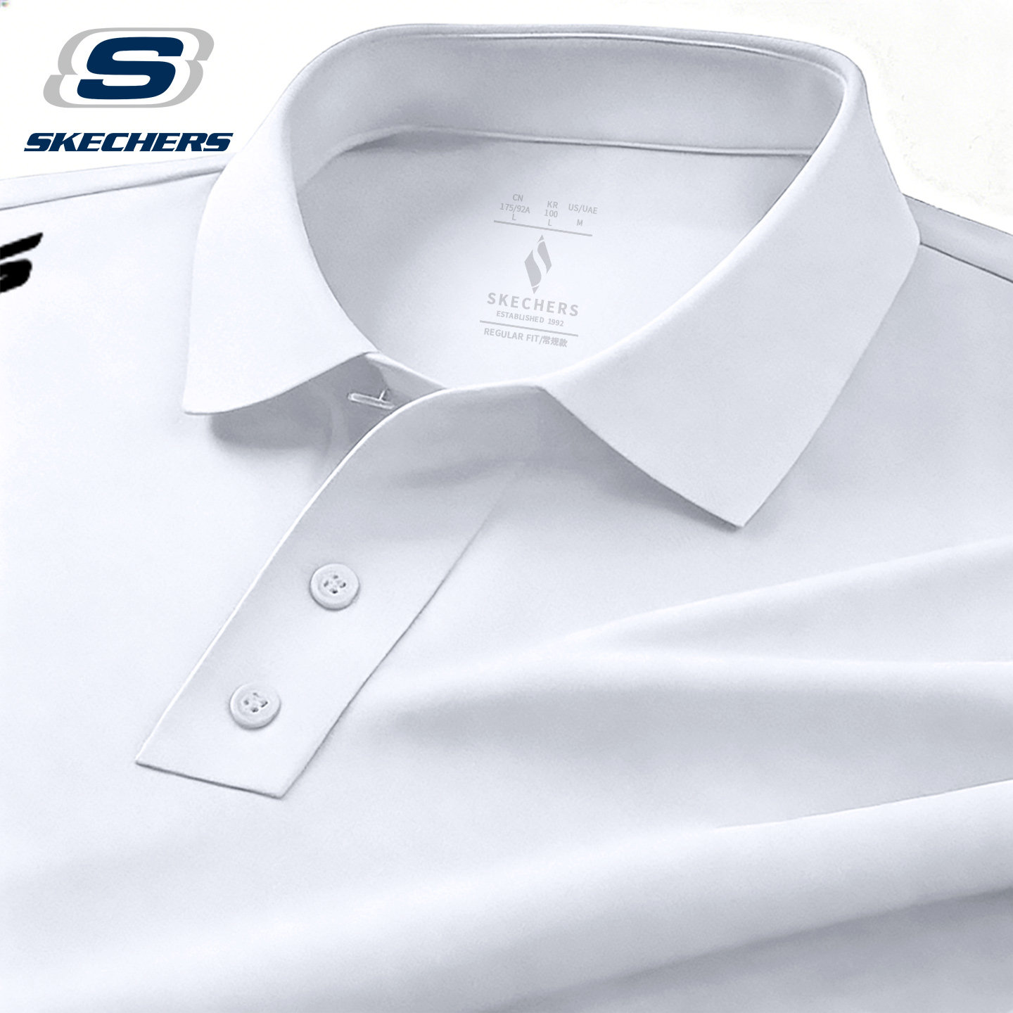 斯凯奇短袖男装POLO衫冰丝速干有领t恤2026夏季新款半袖上衣休闲