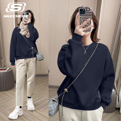 斯凯奇休闲卫衣女秋季无帽打底衫
