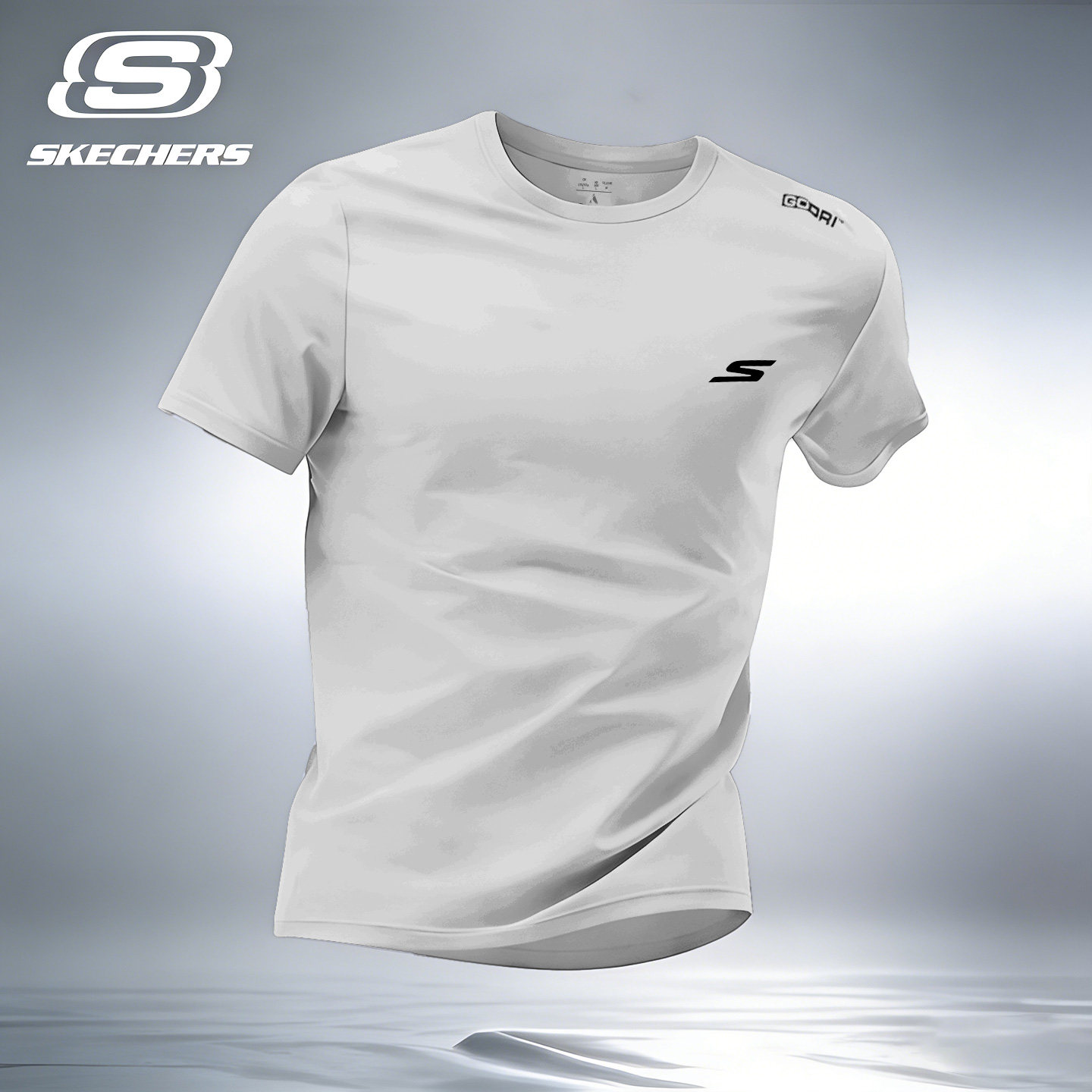 斯凯奇速干衣白色短袖t恤男夏季2026新款透气半袖跑步运动速干衣