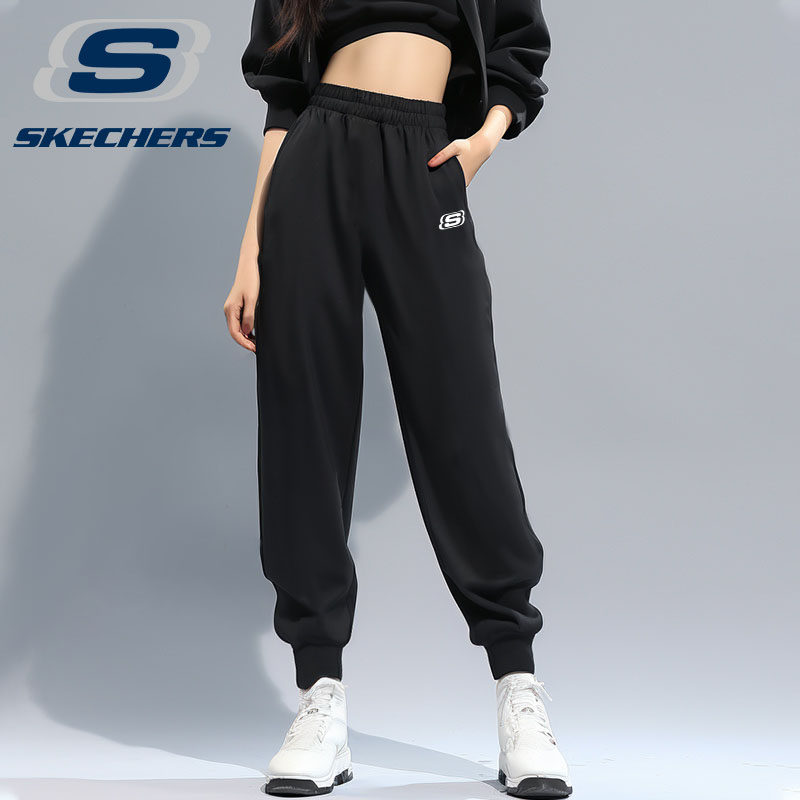 斯凯奇卫裤春季新款男女经典潮流时尚百搭修身针织束脚长裤休闲裤