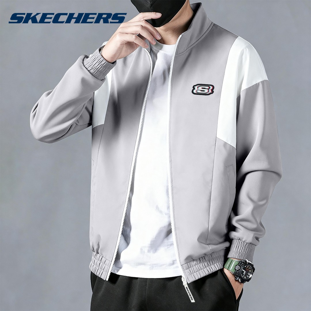 斯凯奇冲锋衣外套男士春秋季夹克