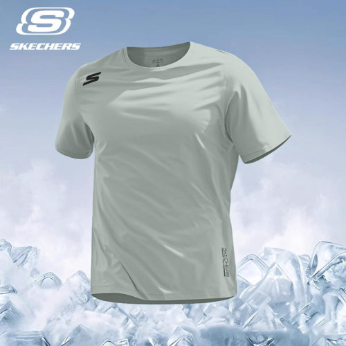 斯凯奇冰丝短袖男装夏季运动上衣
