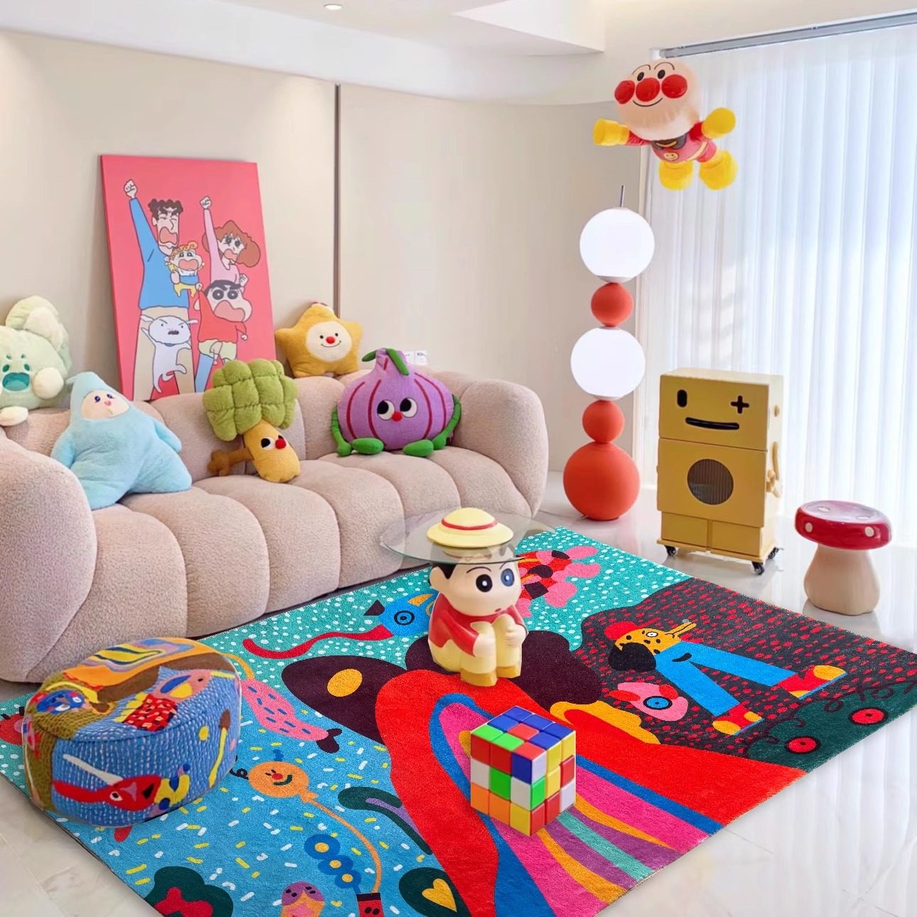 Seven Five地毯客厅多巴胺加厚卧室儿童可爱床边毯耐脏可机洗地垫,居家布艺,地毯,淘宝优惠券,粉丝福利购,淘宝优惠卷