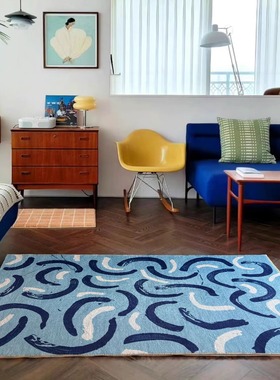 Seven Five云海客厅茶几地毯轻奢高级卧室床边加厚毛绒可机洗毯垫