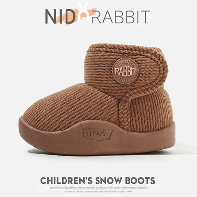 冬季新款雪地鞋儿童软底加厚