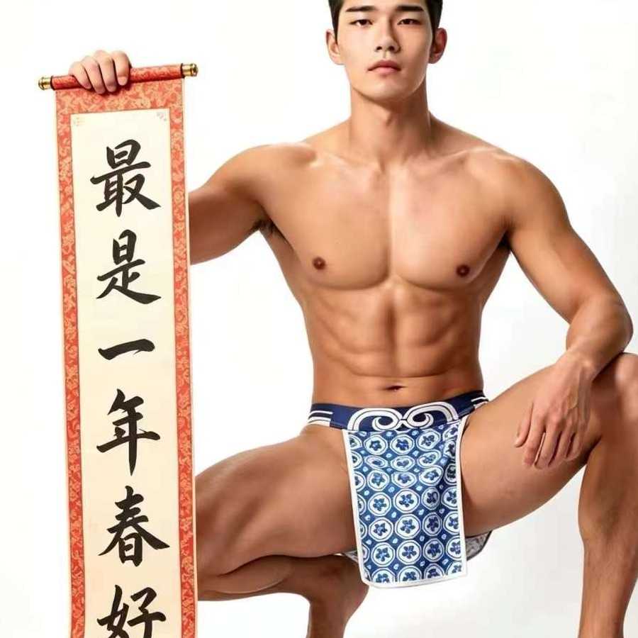 无内胆裙式日式性感平角裤青年