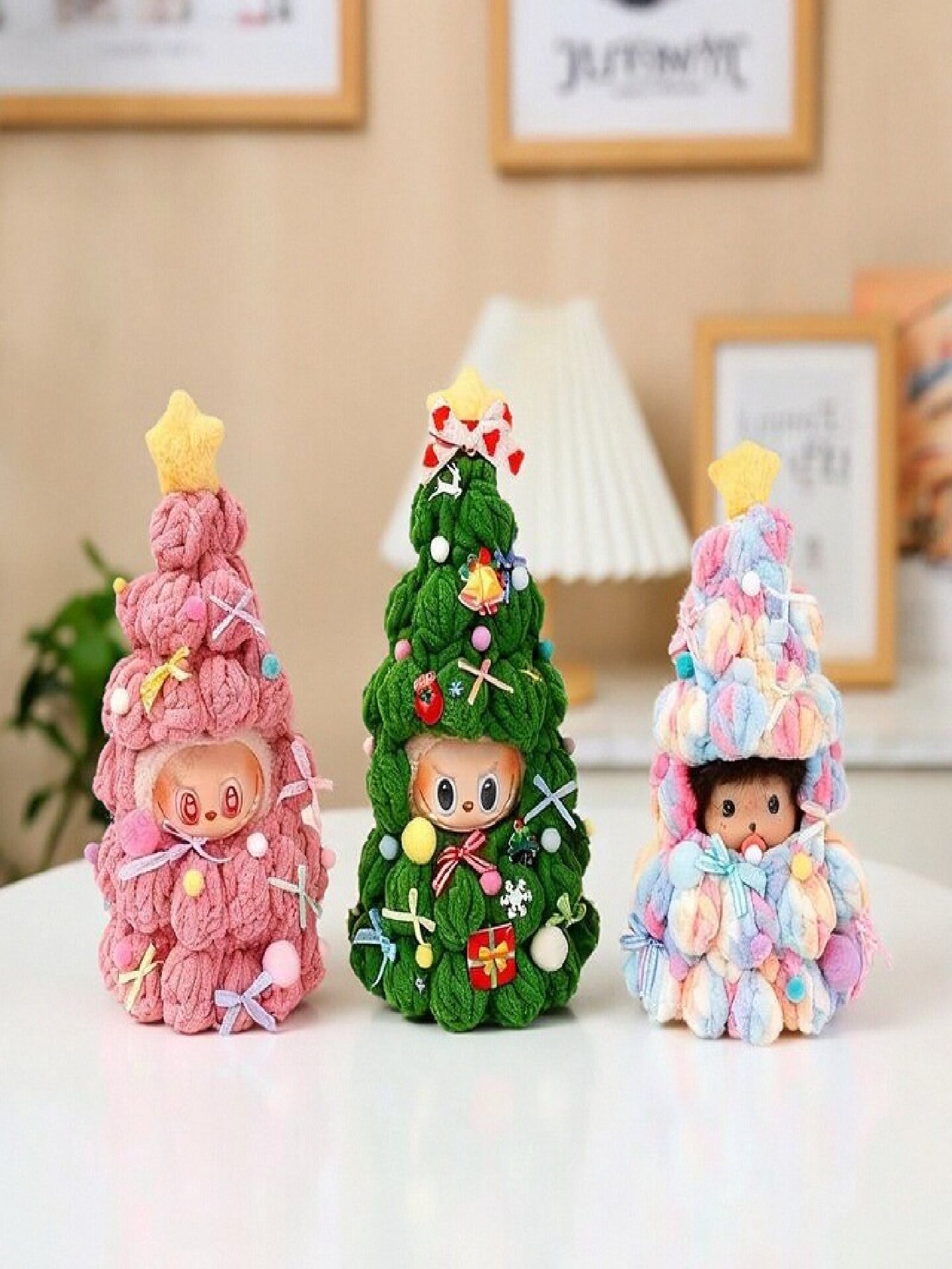 thumbnail for Christmas Tree Doll Clothes Labubu Cute Doll Labubu Headgear First Generation Third Generation Doll Clothes Star Man Christmas Clothes