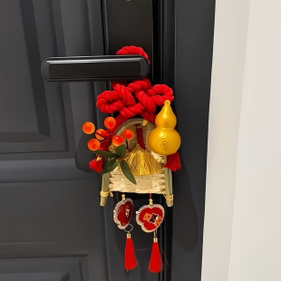 2026马年新款扫把挂件新年春节过年客厅入户门挂氛围布置装饰挂饰