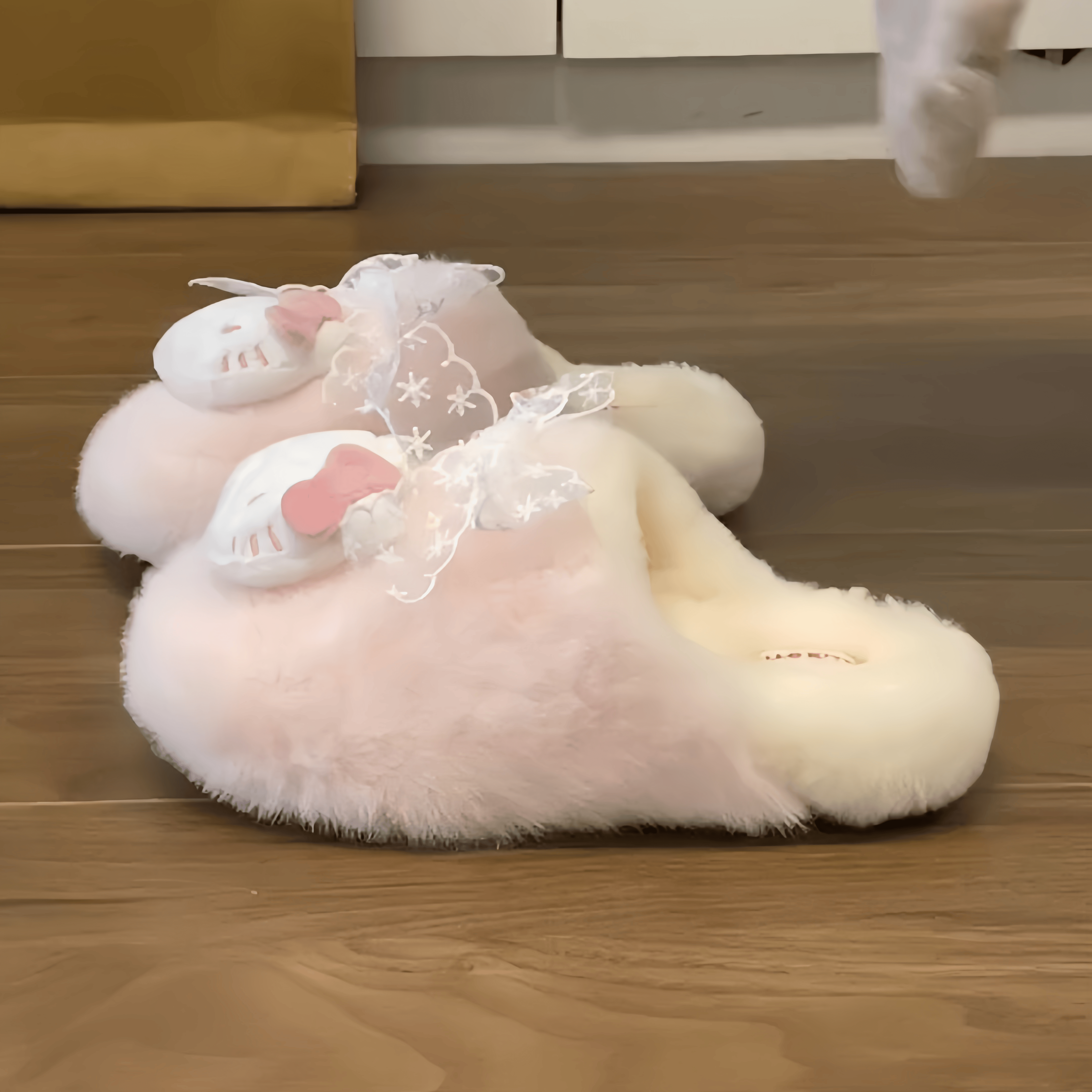 2025新款HelloKitty棉拖鞋女款秋冬季室内家居增高加绒加厚棉鞋女