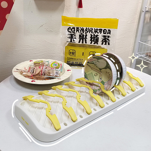 碗碟收纳架抽屉内置碗架厨房收纳盒碗盘沥水分隔橱柜式分类置物架