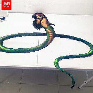 新仙剑奇侠传 赵灵儿 梦蛇 像素手办积木画 积木材料包 70厘米高