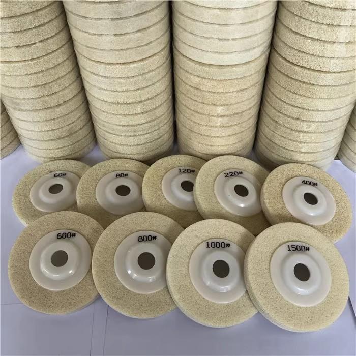 白色干抛片大理石材护理海绵抛光轮翻新尼龙轮纤维角磨机打磨片