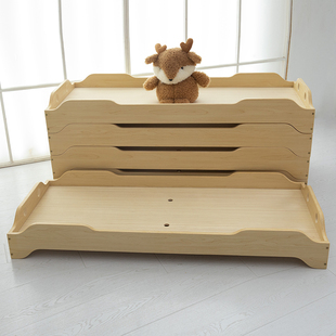 幼儿园床午睡床实木床早教床托管床午休小床叠叠床儿童床托育木床