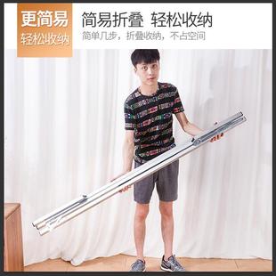 晒被子简易家用卧室内阳台凉挂衣杆地摊架 晾衣架落地折叠单杆式