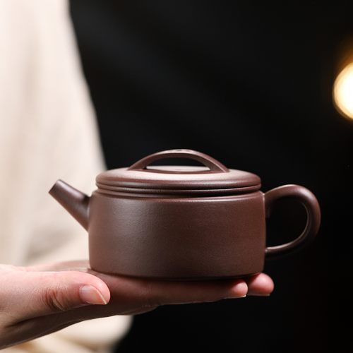宜兴紫砂壶原矿手工大口径汉瓦壶