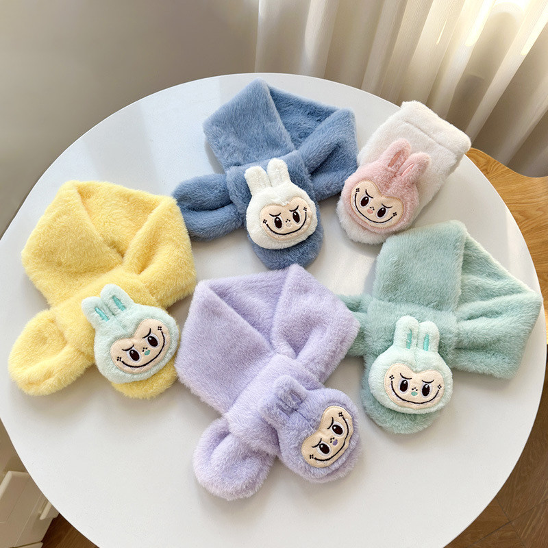 拉布布可爱卡通儿童围巾冬季防风防寒防冻男女孩毛绒保暖护颈围脖,童装/婴儿装/亲子装,围巾,淘宝优惠券,粉丝福利购,淘宝优惠卷