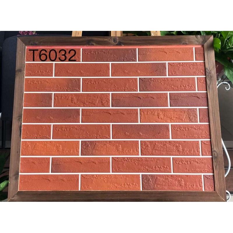 红色通体窑变砖60X240自建房别墅外墙瓷砖渐变色仿古文化石小红