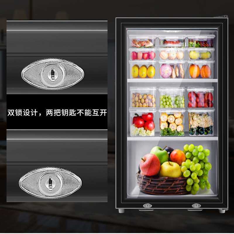 双锁食品留样专用柜学校幼儿园食堂48小时留样冰箱保鲜冷藏展示柜