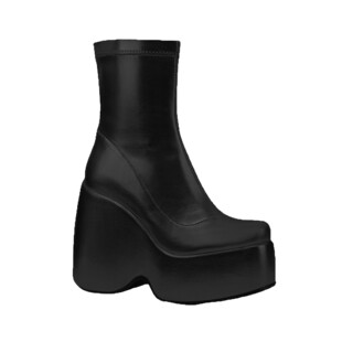 shoes women秋冬欧美时尚厚底坡跟女短靴中筒高跟水台瘦瘦弹力靴
