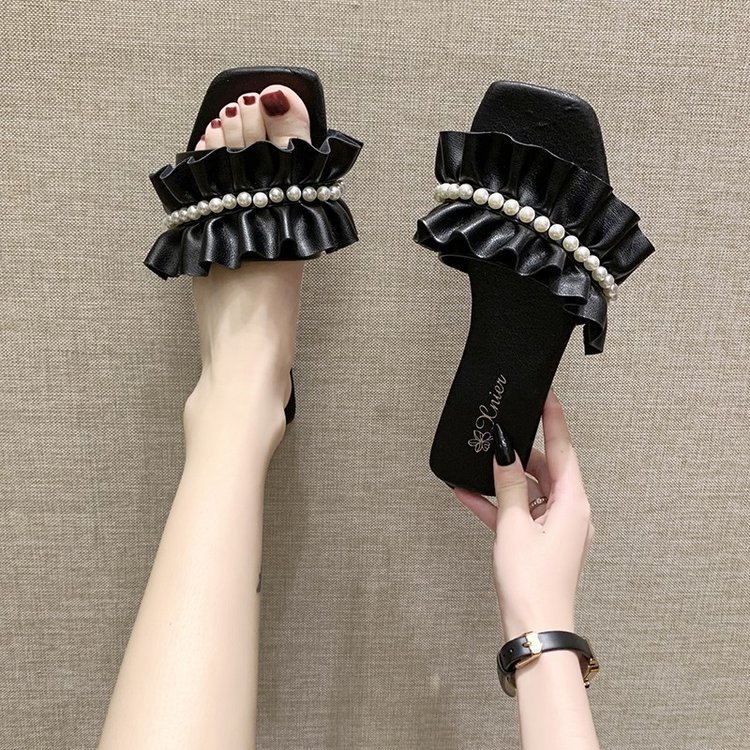 shoeswomen仙女风珍珠花