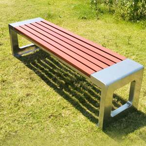 塑木长条椅户外休闲椅铸铝铸铁不锈钢公园椅长条凳公园椅加工定制