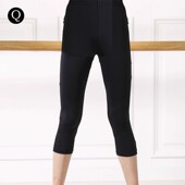 速干七分裤 裤 夏季 速干练功紧身男女同款 黑色七分裤 青青之舞