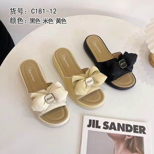 厚底踩屎感女2025年新款 夏季 外穿配裙子绝美凉拖沙滩鞋 拖鞋
