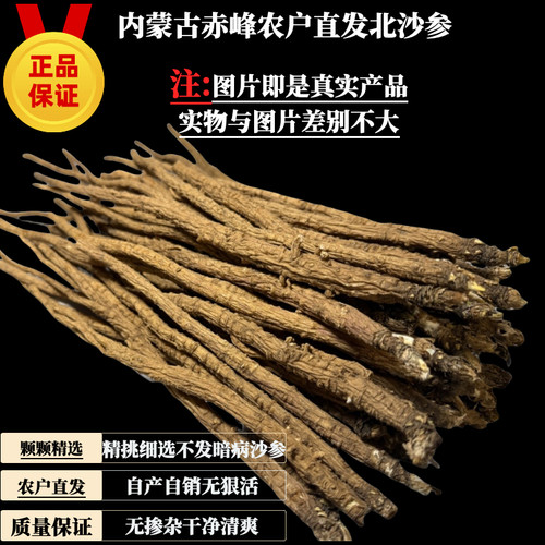药用北沙参内蒙古赤峰北沙参泡酒煲汤玉竹北沙参农户直发一斤装