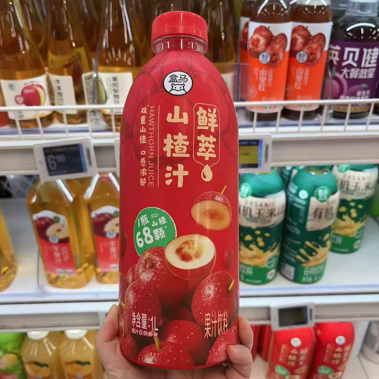 盒马鲜萃山楂汁1L瓶装