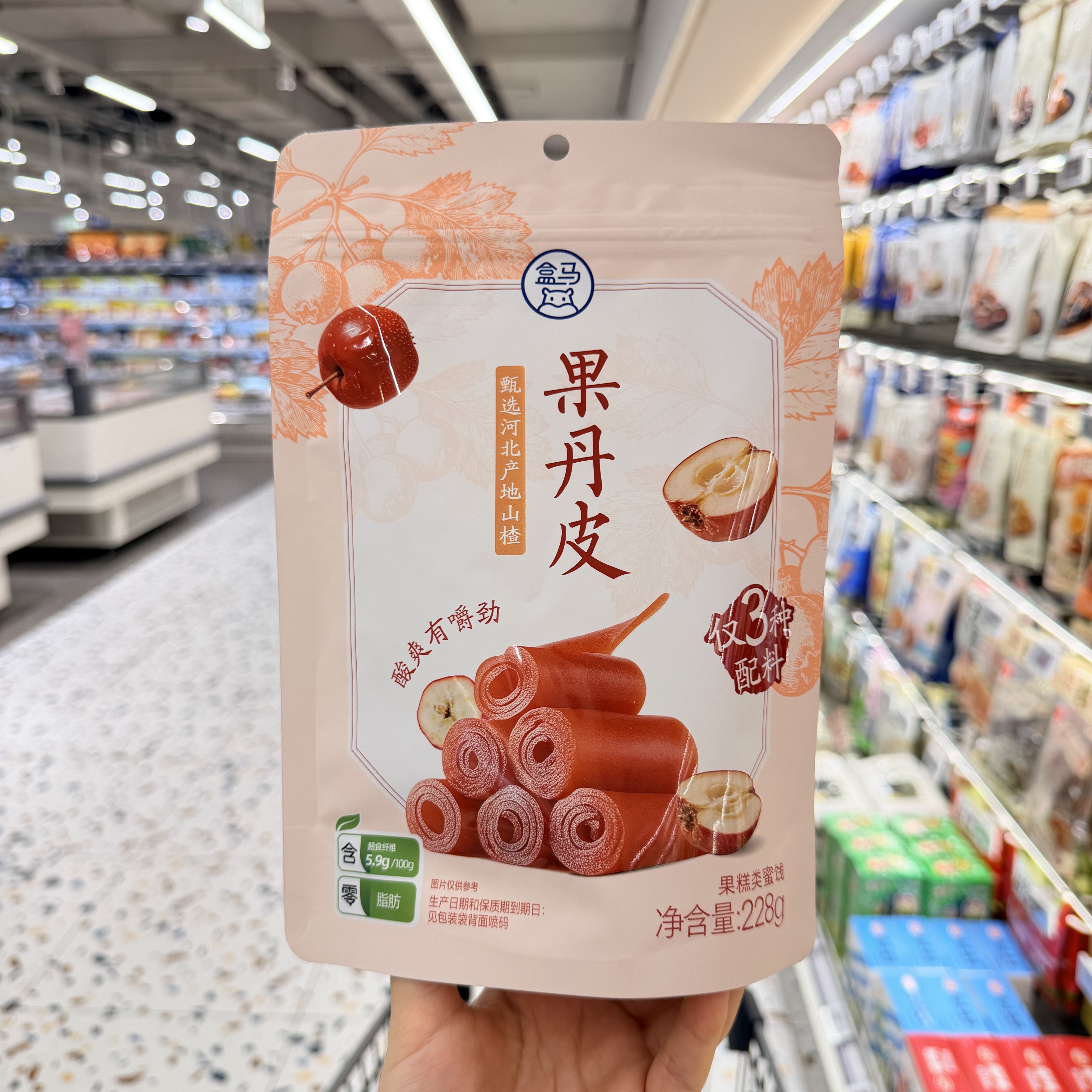 盒马 果丹皮228g 酸甜休闲零食下午茶独立包装配料干净去核