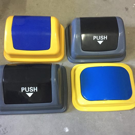 直销塑料垃圾桶盖子20买25配件40L50L60L分类大号100带盖摇盖翻方