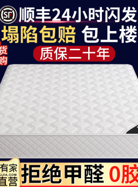 CBD席梦思床垫子家用卧室独立弹簧1.8m厚20cm硬椰棕租