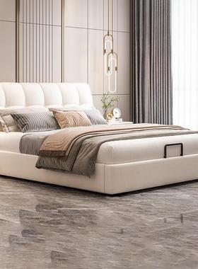 CBD家居法式奶油风皮床现代简约轻奢床1.8m主卧大床双