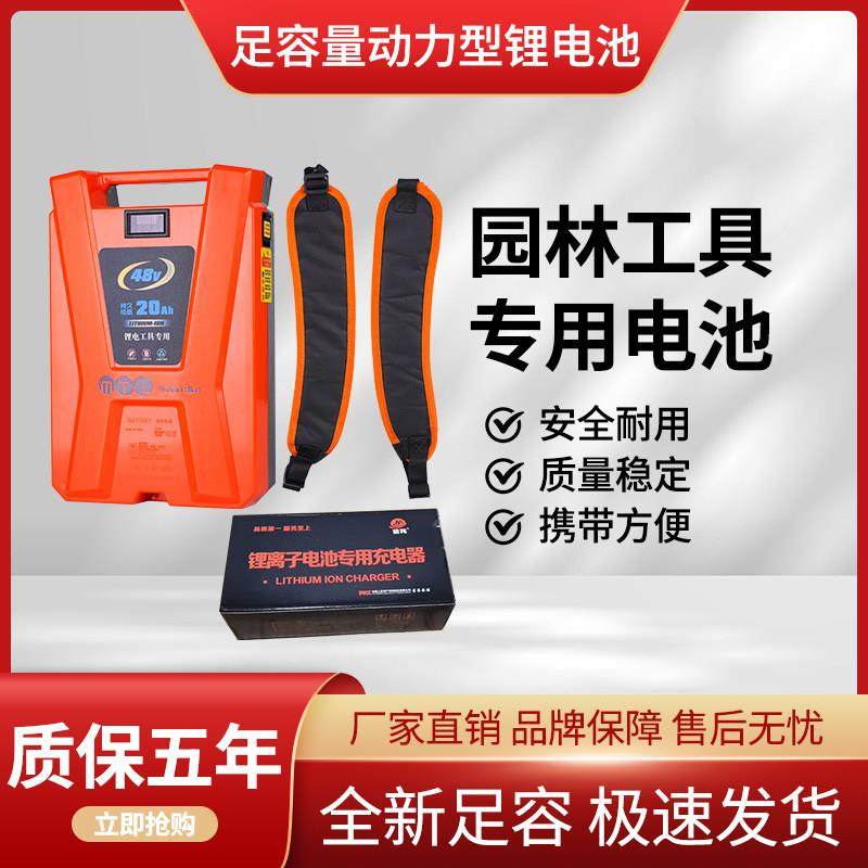 电动割草机采茶机绿篱机24v锂电池蓄电48V抽水泵园林工具专用电瓶