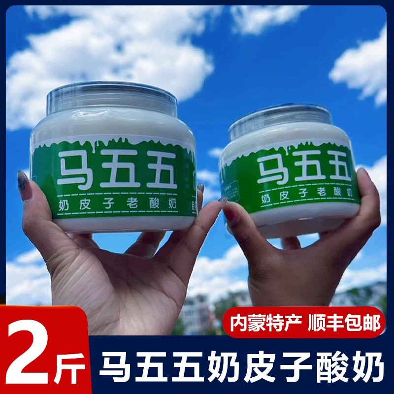 速发马五五奶皮子酸奶内蒙特产新疆老式酸奶奶皮酸奶乌日么酸奶早