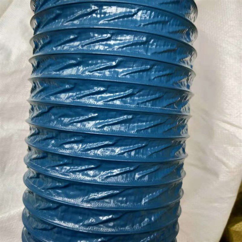 热销蓝色高温阻燃尼龙布焊烟吸气臂软管窄螺距钢丝加密通风排烟管