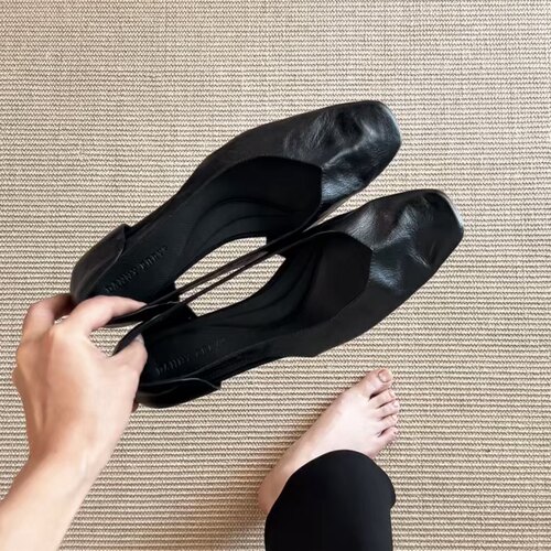 丹尼芙蕾法式极简镂空通勤单鞋