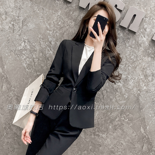 黑色套裤 气质职业套装 正装 女大学生教师公务员珠宝店工装 工作装