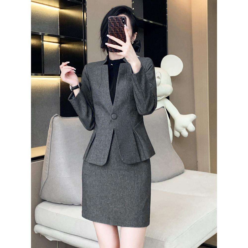 西装外套女职业装正装裙子2026春新款物业客服酒店接待工作服