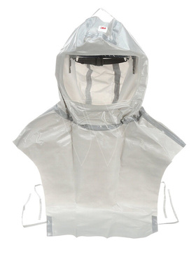 。现货多3M S-855颈箍式头罩全面屏面罩喷涂液态化学物防飞溅防酸