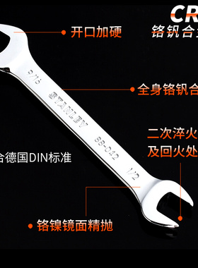 。STANLEY6x7mm-30x32mm公制精抛光双头开口扳手呆扳手93-392-1-2